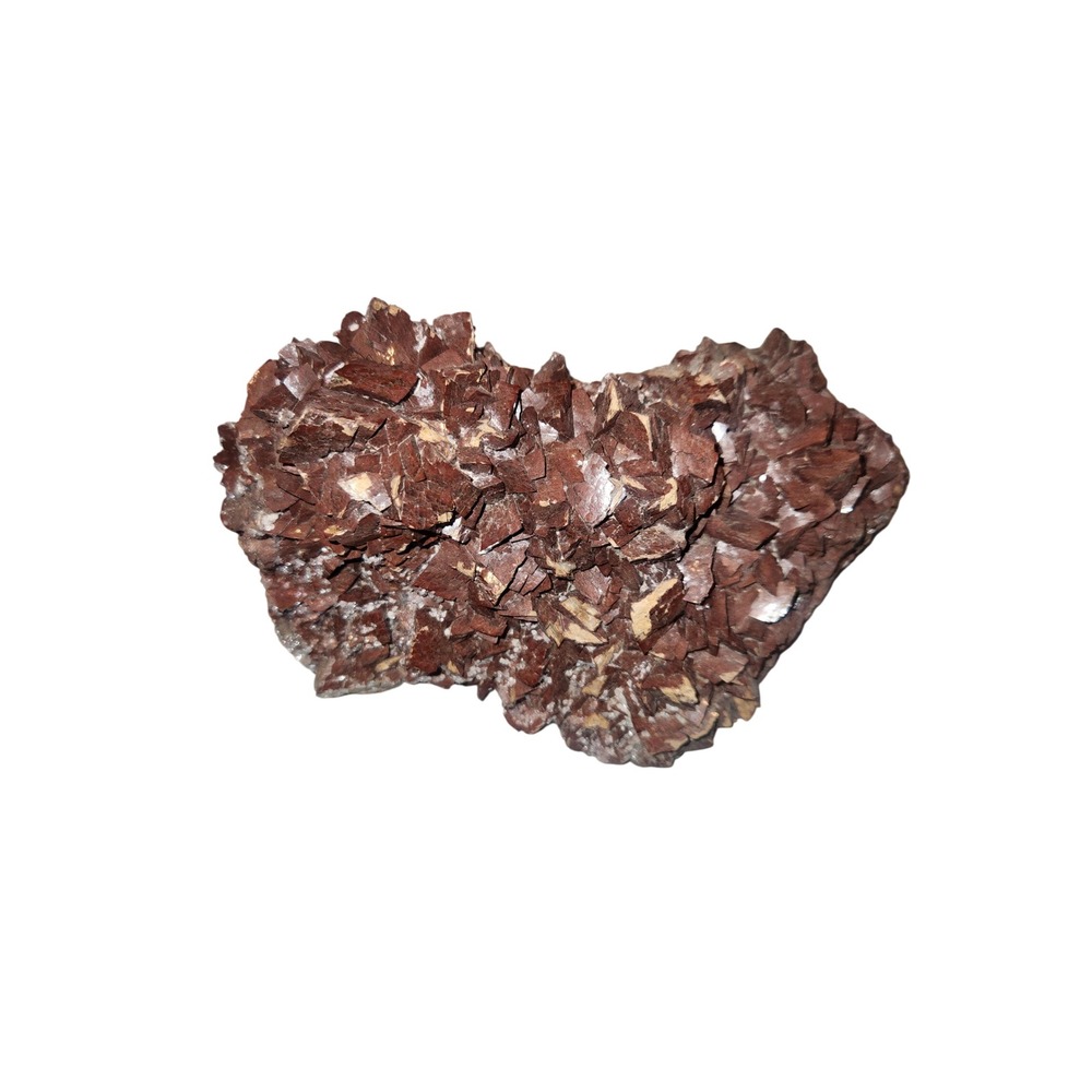 Natural Red Brown Bladed Crystal Cluster Raw Mineral Specimen Geode 5.5 Inch